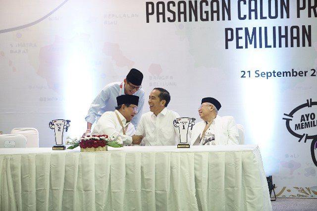 Jokowi-Ma'ruf 56,08% dan Prabowo-Sandi 43,92% di Real Count KPU 36%