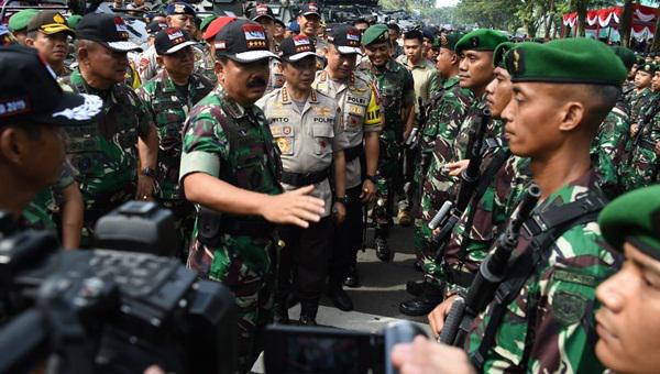 Panglima TNI Cek Kesiapan Pasukan Pengamanan Pileg dan Pilpres 2019 di Bogor   