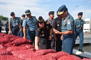 TNI AL KRI Lepu-861 Berhasil Gagalkan Penyeludupan Puluhan Ton Bawang Merah