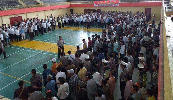 Libatkan 600 Peserta, Polsek Medan Timur Gelar Apel Konsolidasi Pengamanan TPS Pemilu