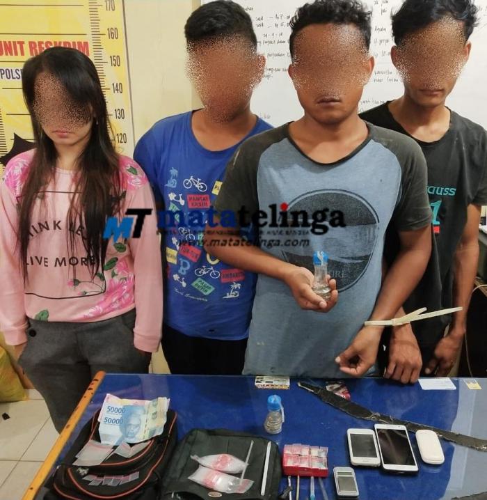 Satu Wanita dari Empat Pelaku Pengedar Narkotika 