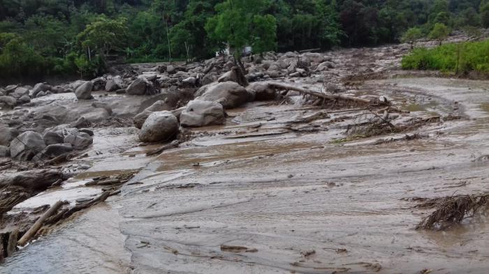 Sungai Lau Seruai Meluap, Satu Desa di Sibolangit Terisolasi