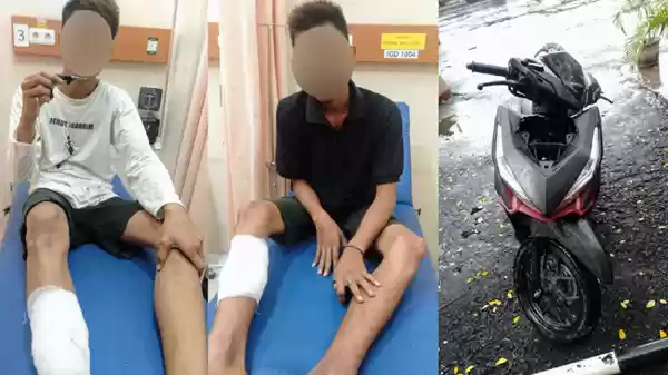 Dor...., Kedua Pelaku Pencurian Septor Merintih Kesakitan