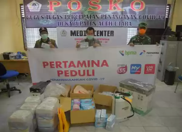 Pertamina Peduli, dengan Memberikan Bantuan Alat Pencegahan Covid-19
