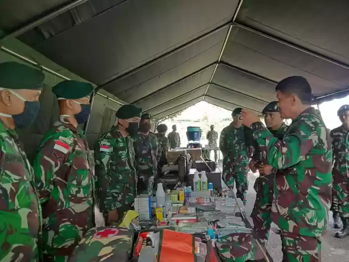 Yonif Raider 100/PS Terima Kunjungan Tim Inspeksi Pussenif Kodiklat TNI AD