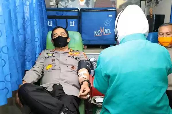 Bantu Pemenuhan Stok Darah, Jajaran Baharkam Mabes Polri  Donor Darah