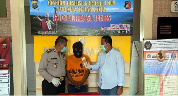 Apes! Penadah HP Curian di Mess Pemkab Asahan Diringkus