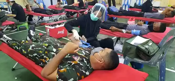 Bantu Penuhi Stok Darah, Ratusan Personil Brimob Poldasu Donor Darah 