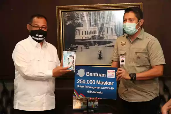 Pemko Medan Terima Bantuan 5000 Masker Dari Indomaret Cabang Medan