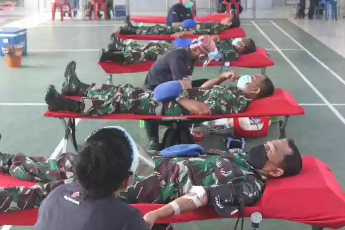 Denmpom I/5 Medan Gelar Bakti Sosial  Donor Darah