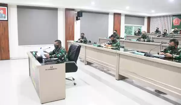 Pangdam I/BB Videoconference Dengan Panglima TNI Bahas Penanganan TKI Yang di Kembalikan
