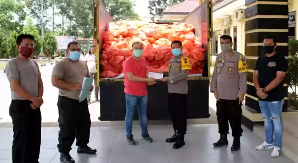 Polres Sergai Terima Bantuan Lagi Seribu Paket Sembako dari PT. BSF