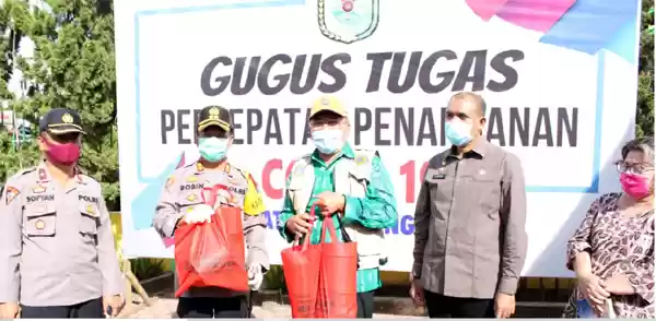 Gugus Tugas Penanganan Covid-19 Sergai Juga Dapat Bantuan Dari Polres Sergai