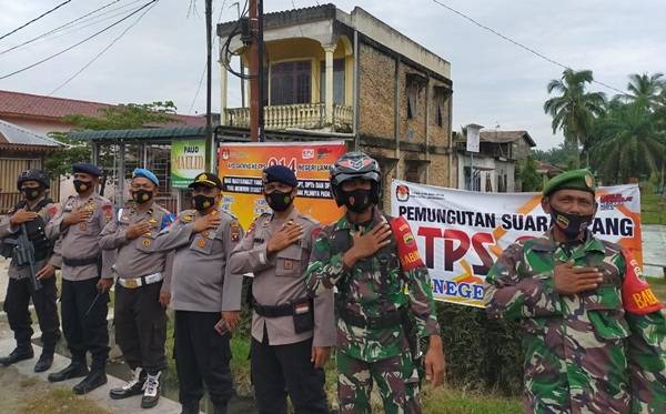 TNI Polri Bersinergi Menciptakan Sitkamtibmas Kondusif Jelang PSU di Labuhanbatu