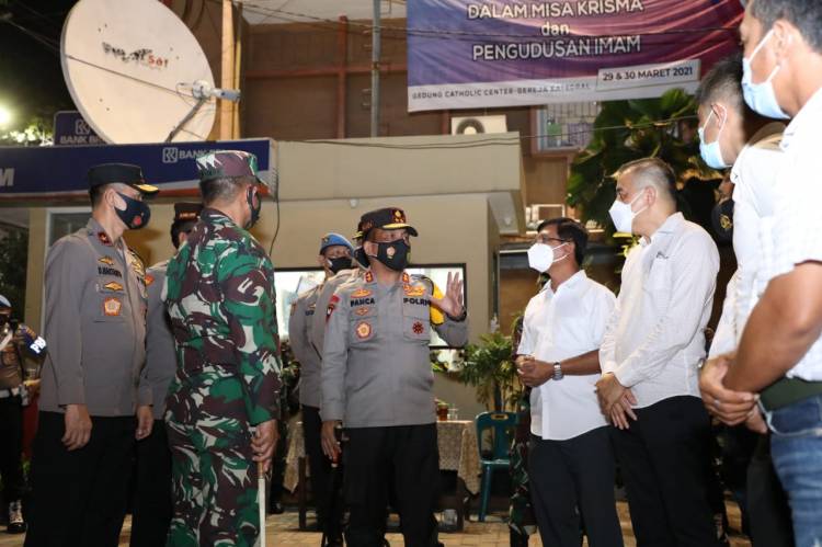 Kapoldasu dan Pangdam I/BB Tinjau Gereja Katedral Pastikan Keamanan Ibadah Paskah