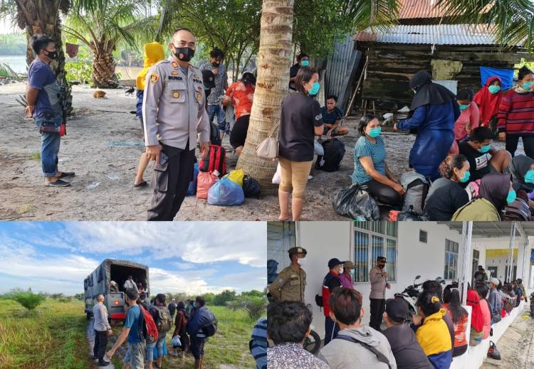 Polsek Lima Puluh Gagalkan Penyelundupan 32 Calon TKI, Tekong Lompat Sungai