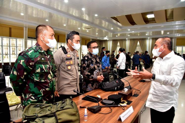 Gubernur Edy Rahmayadi Minta KPU, Bawaslu,  Polri dan TNI Tegas dalam Penyelenggaraan PSU
