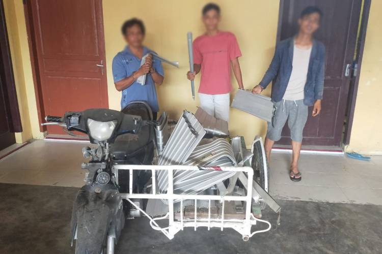3 Pelaku Pencurian di Pasar Rakyat Pantai Cermin Dibekuk Polisi