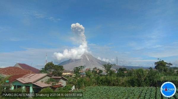 Sepekan Ini, Gunung Sinabung Erupsi 27 Kali