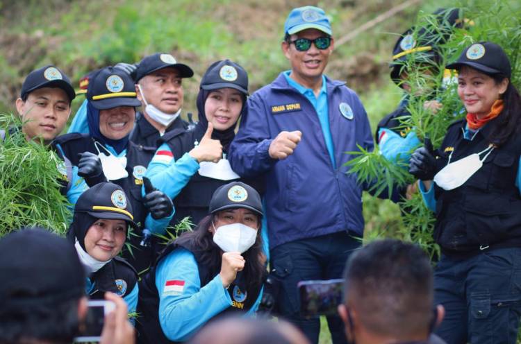 Komjen Petrus Reinhard Golose Pimpin Pemusnahan Ladang Ganja di Aceh Utara