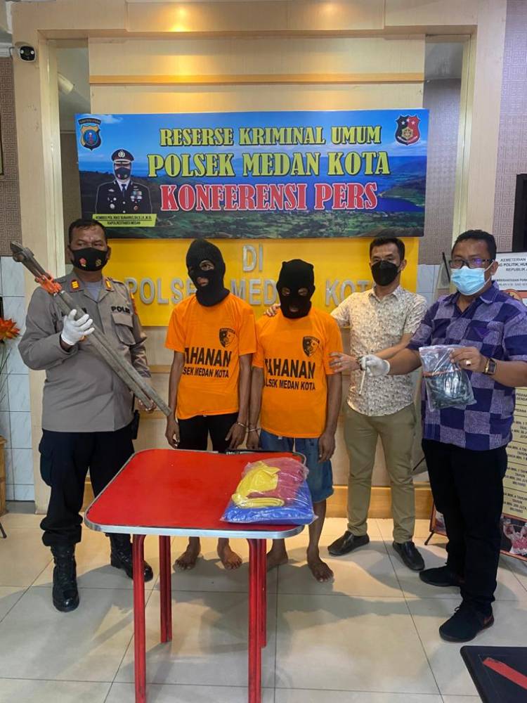 Polsek Medan Kota Tembak Pembobol Toko Jalan Brigjen Katamso Medan