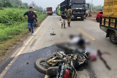 Pasangan Suami Istri Tewas di Jalan Lintas Sumatera KM 10