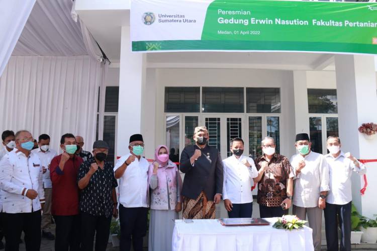 Wali Kota Medan Terharu Resmikan Gedung Pascasarjana Fakultas Pertanian USU