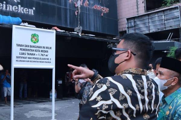 Pastikan Telah Dikosongkan Penyewa, Bobby Tinjau Lahan Eks Gedung Parkir Perisai Plaza