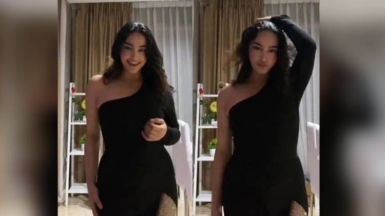 Kenakan Dress Hitam Cassandra Angelie Joget Bikin Resah Dedek