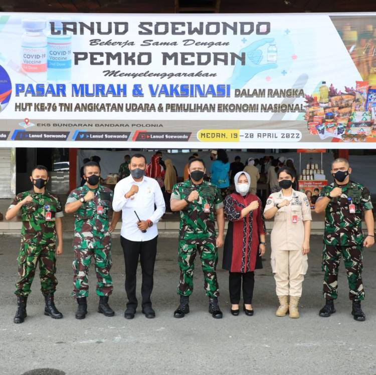 Diselenggarakan di Eks Bandara Polonia, Pemko Medan Bersama Lanud Soewondo Gelar Pasar Murah