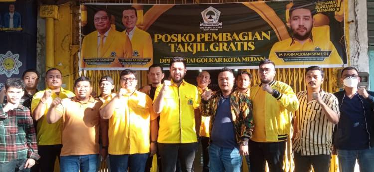 DPD Golkar Kota Medan dan PD AMPG Kota Medan Lakukan Pembagian Takjil
