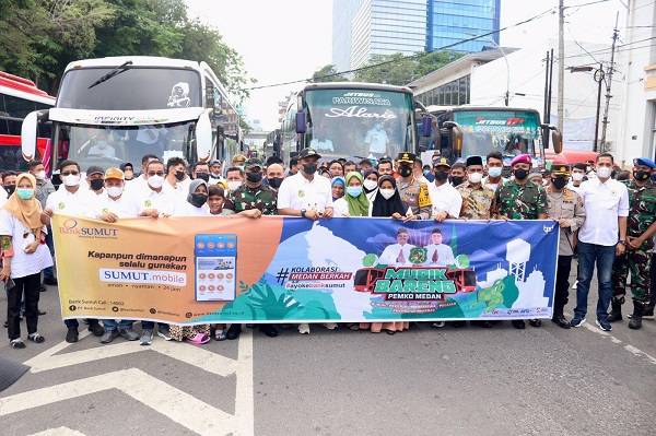 Kali Pertama, Program Mudik Bareng Pemko Medan Antar 3.491 Pemudik ke 13 Daerah Tujuan
