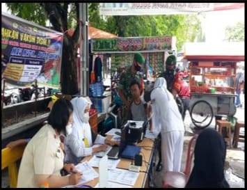 Kesdam I/BB mendukung Program Pemerintah Gencarkan Vaksinasi di Bulan Ramadhan