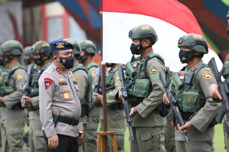 Kapolda Sumut Sambut Kepulangan 205 Personel Satgas Amole dari Papua
