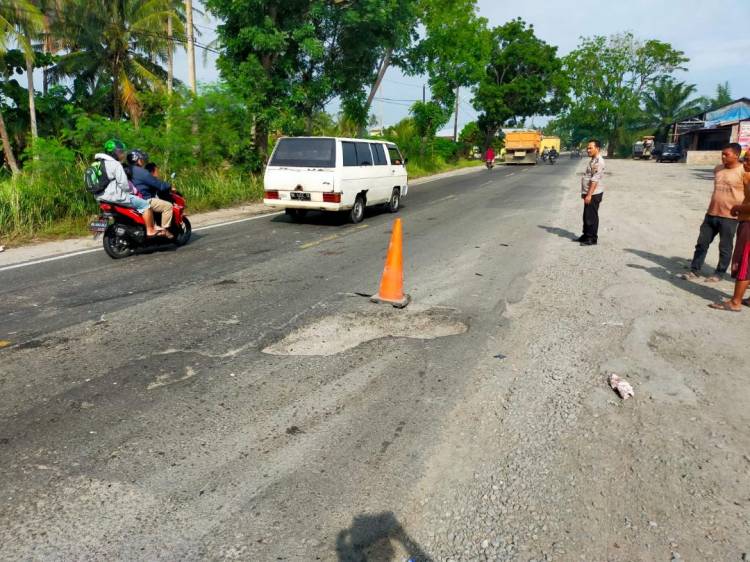 Disenggol Truk, Warga Batu Bara Tewas Di Sergai