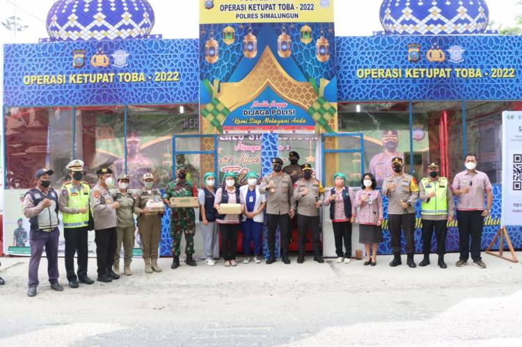 Kapolres Simalungun Dampingi Kakorsabhara Baharkam Polri dan Kapoldasu Cek PosYan Kota Parapat