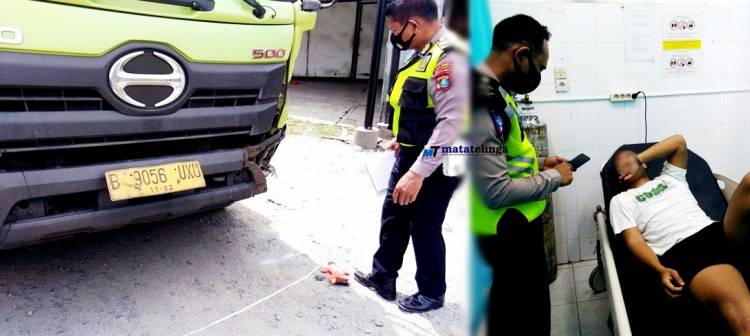 Brakkk............Satu Tewas Dijalinsum , Supir Kabur Tinggalkan Mobil Box