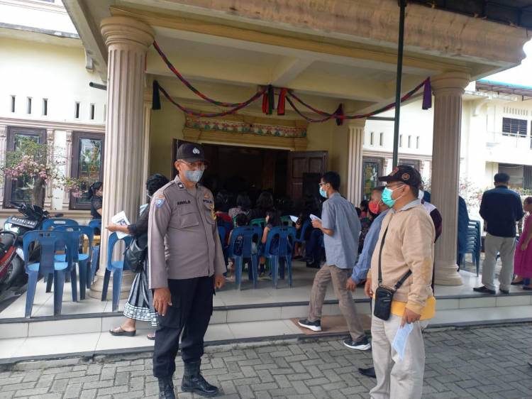 Polresta Deli Serdang laksanakan Pengamanan Ibadah Jumat Agung