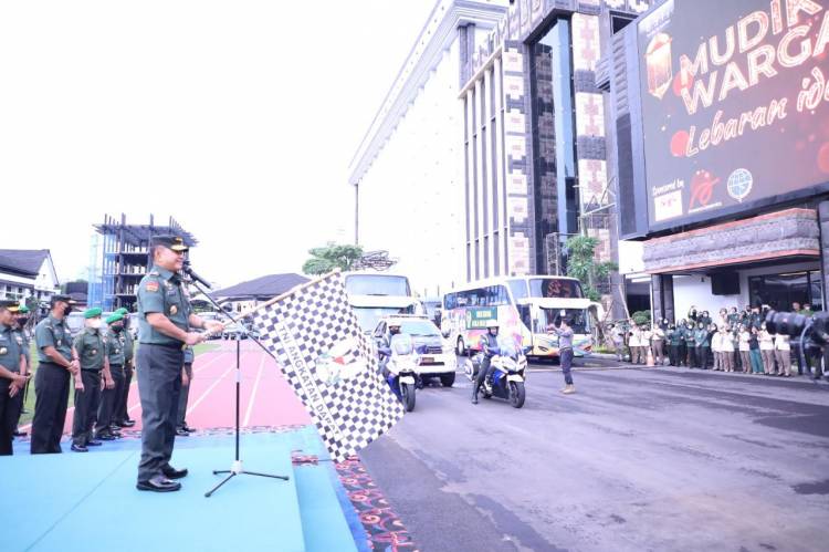 Sebanyak 1206 Personel Mabesad Ikuti Mudik Bersama, Kasad Pimpin Langsung Pelepasan