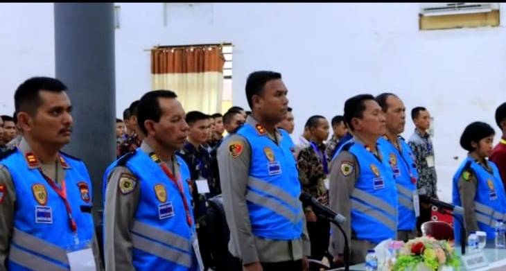 Kapolres Labuhanbatu Berikan Arahan Kepada Para Casis Sebelum Pelaksanaan Zoom Meeting Pakta Integritas