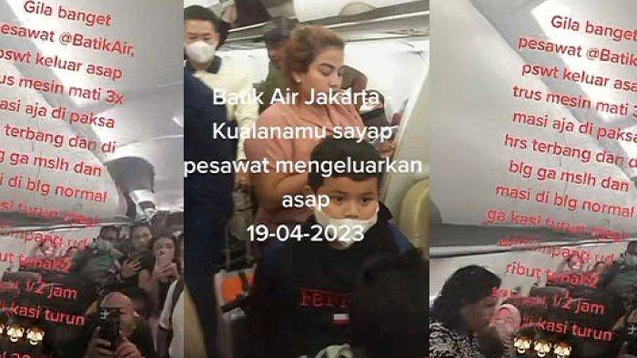 Geger Penumpang Batik Air Jakarta Medan Ketakutan Lihat Asap di Kabin Pesawat