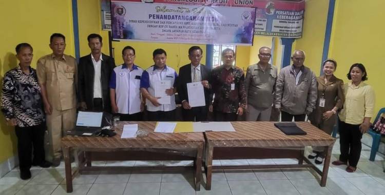 Dinas Dukcapil Humbahas Jalin Kerjasama dengan KSP CU Bahen Ma Nadenggan