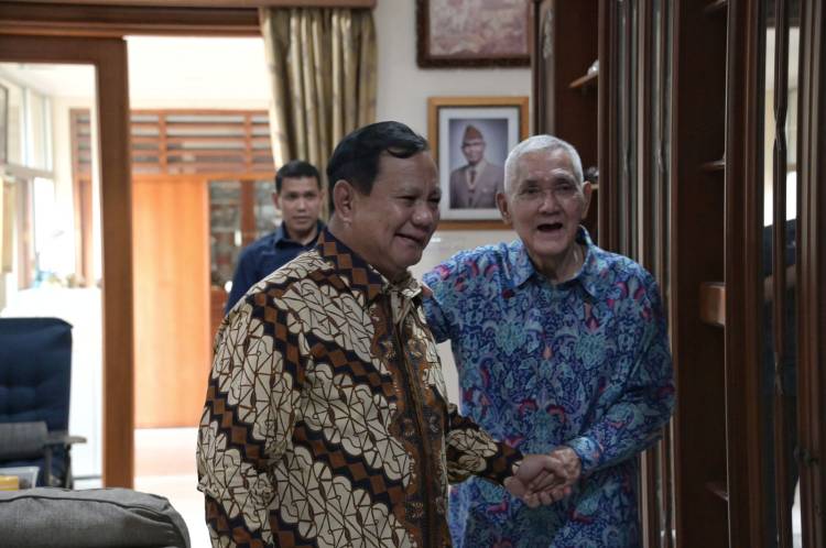 Menhan Prabowo Lebaran ke Para Sesepuh TNI, Try Sutrisno, Hendropriyono, Widodo AS, Agum Gumelar