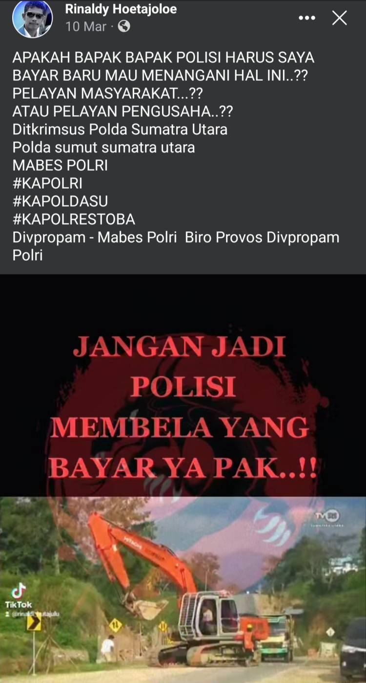 Galian C Marak di Kabupaten Toba, Luput Pantauan Penegak Hukum????