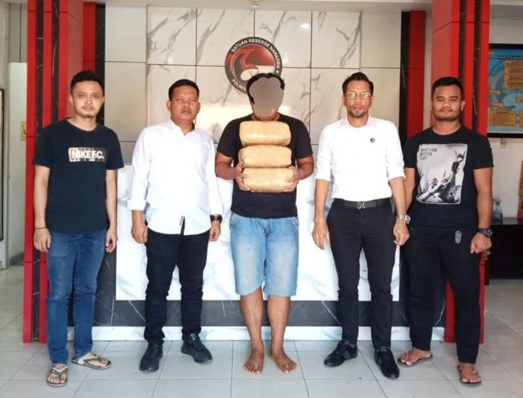 Sat Narkoba Polresta Deliserdang Bekuk Warga Kepri Bawa 6 Kg Ganja