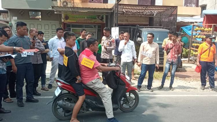 Rekontruksi Kecelakaan Hingga Pengemudi Motor Tewas Digelar Polsek Medan Timur