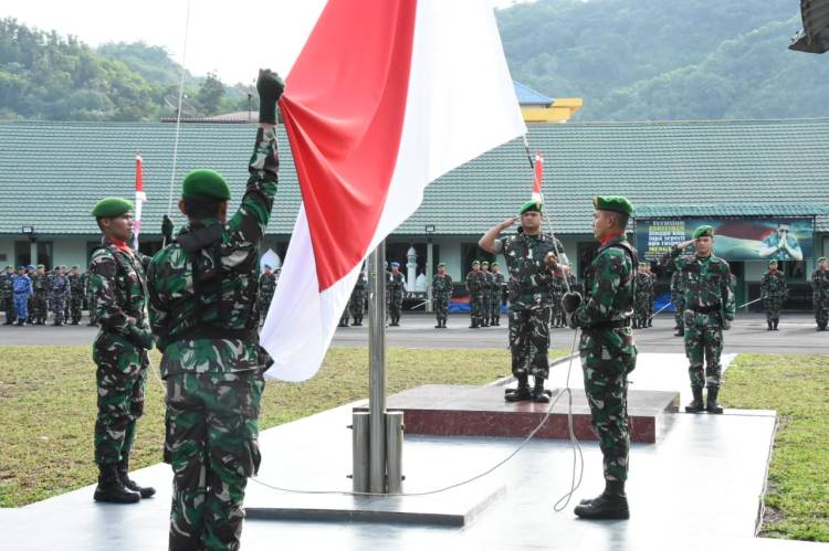 Korem 023/KS Laksanakan Upacara Bendera 17-an Bulan April 2023