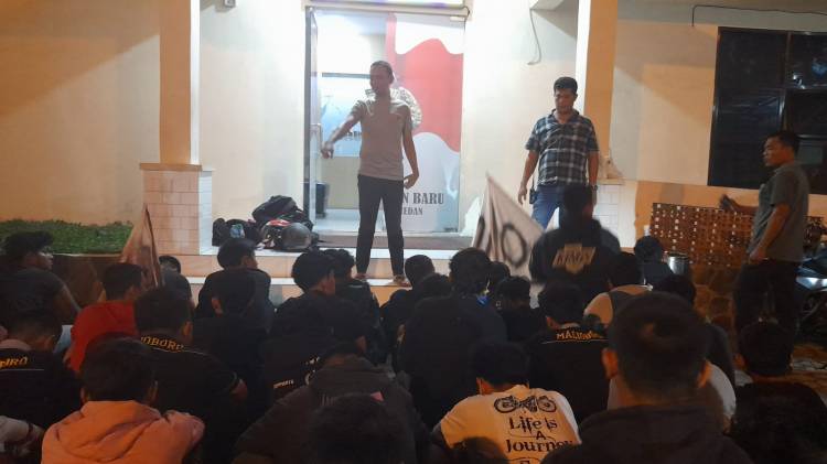 Puluhan Remaja Bermotor di Jalan Nibung di Boyong Kantor Polisi