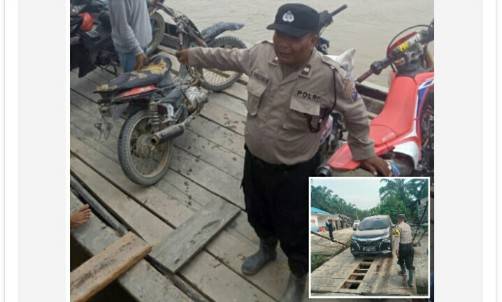 Tanjungleidong - Kualuh Hilir, Bantu Pengamanan Penyeberangan Masyarakat