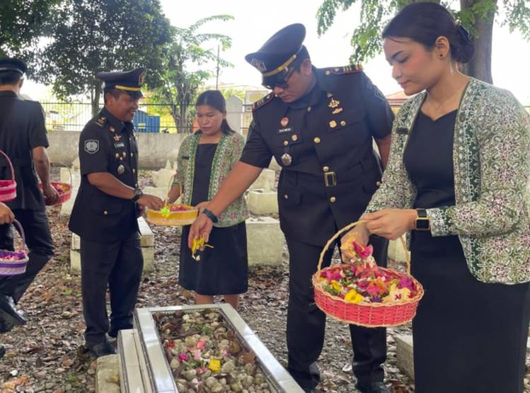 Peringati HBP Ke-60, Lapas Pemuda Langkat Tabur Bunga Di Makam Pahlawan